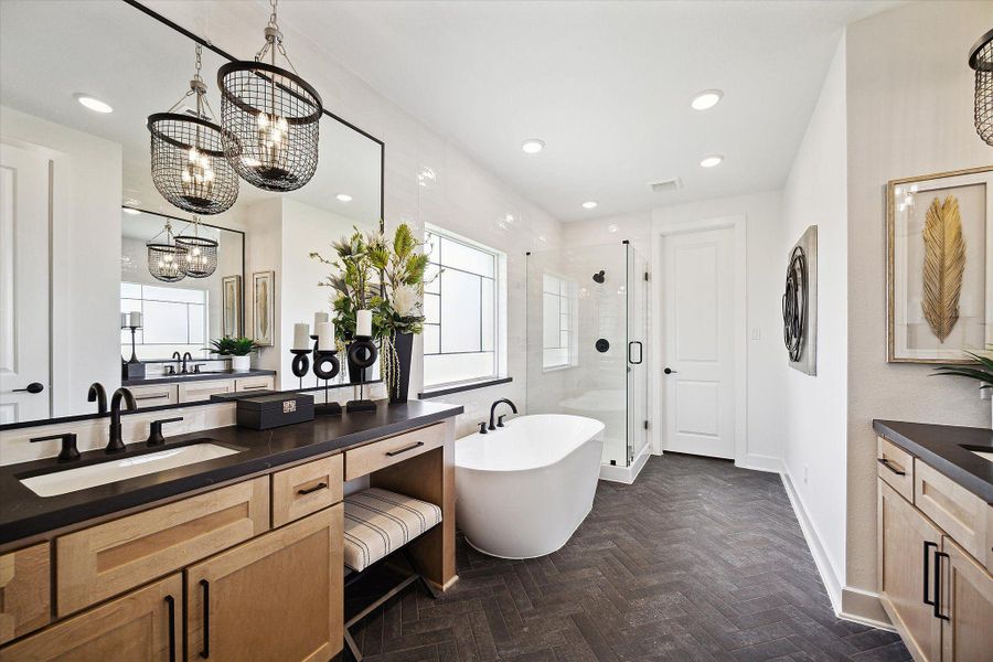 Furnished interior view inside a new home in Sienna, Missouri City (Image 14). Furnished interior view inside a new home in Sienna, Missouri City (Image 14).