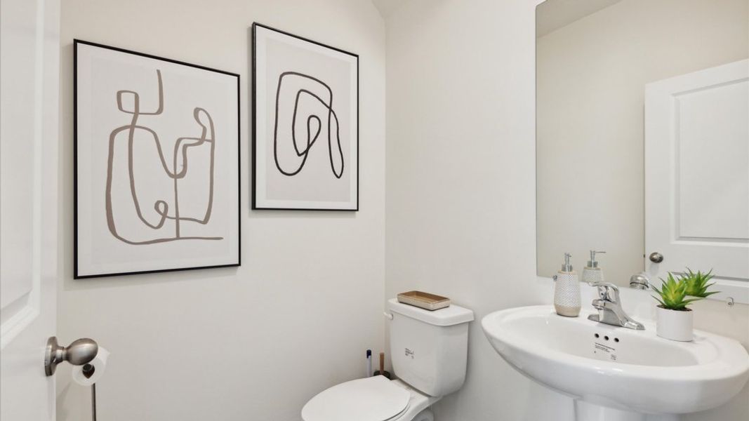 Representative furnished interior of a home built from the Altamont Townhome by D.R. Horton in Saint Marc's, Powell (Image 11).