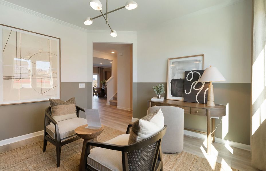 Furnished interior view inside a new home in Highlands of Carter's Station, Columbia (Image 6).