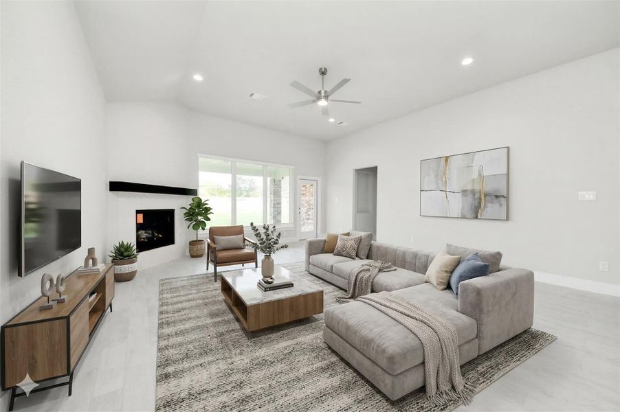 Virtually Staged - Living Room.