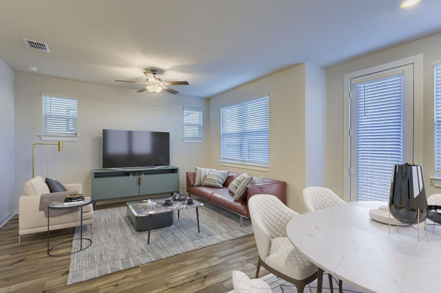 Living Room, virtually staged