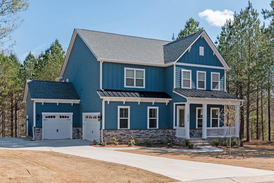 Representative exterior photo of a completed home built from the Pinehurst by Greybrook Homes in Edmunds Farm, Clover, SC (Image 22).