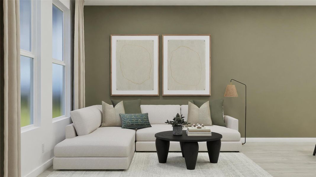 Furnished interior view inside a new home in Waterstone: Classic Collection, Kyle (Image 9).