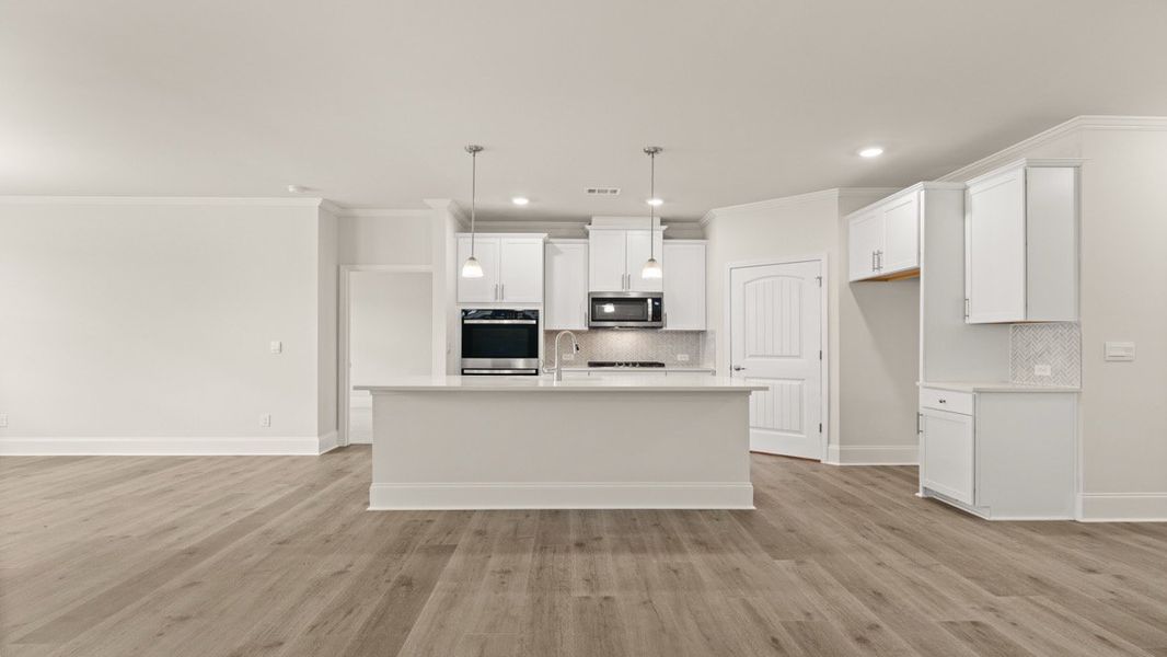 Representative furnished interior of a home built from the BRISTOL by D.R. Horton in Hamptons at Riverwood North, Dallas (Image 6).