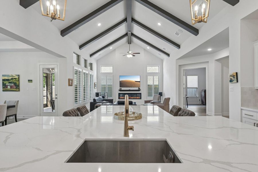 Furnished interior view inside a new home in The Woodlands Hills, Willis (Image 30).