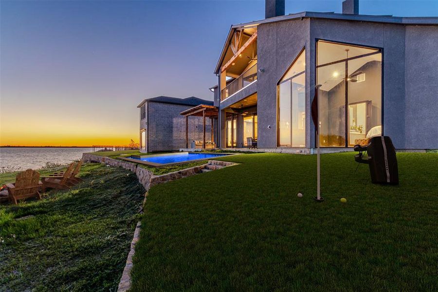 Rendered with a pool. Builder can help facilitate for Buyer after closing.