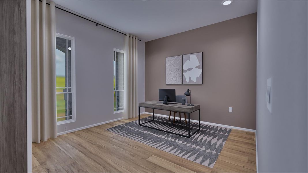 Furnished interior view inside a new home in Bridgeland, Cypress (Image 28).