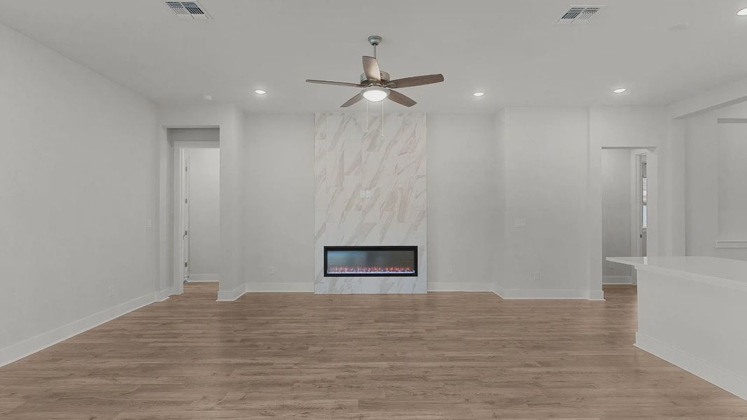 Representative unfurnished interior of a home built from the Lucas by Chesmar Homes in Highland Village, Georgetown (Image 19). Representative unfurnished interior of a home built from the Lucas by Chesmar Homes in Highland Village, Georgetown (Image 19).