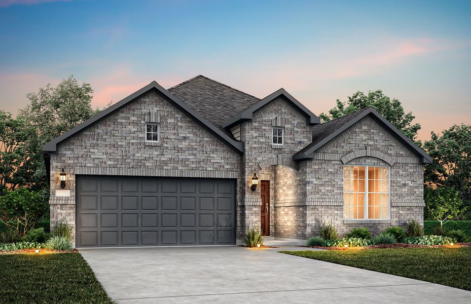 Representative exterior photo of a completed home built from the Parker by Pulte Homes in Whitewing Trails, Princeton, TX (Image 16). Representative exterior photo of a completed home built from the Parker by Pulte Homes in Whitewing Trails, Princeton, TX (Image 16).