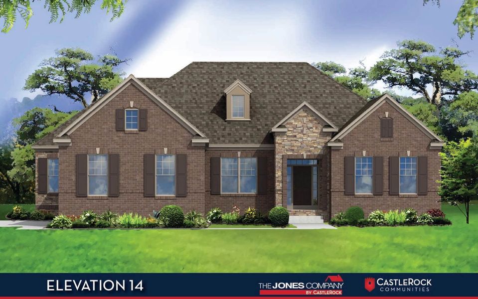 Representative exterior photo of a completed home built from the Augusta II by CastleRock Communities in Belvoir, Fairview, TN (Image 17).