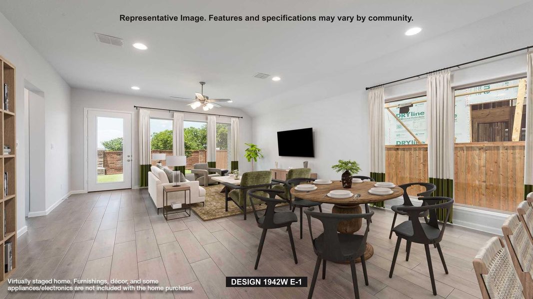 Furnished interior view inside a new home in Bridgeland, Cypress (Image 3).