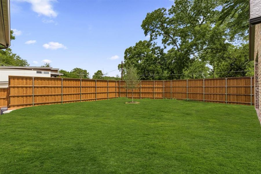 0.27 acre corner lot with privacy fence