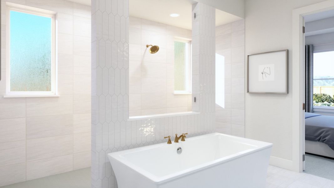 Representative furnished interior of a home built from the Brenham III by Southgate Homes in Eliana, McKinney (Image 13).
