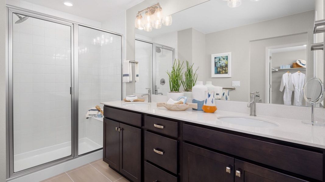 Furnished interior in a model home at The Casitas Collection at Windler in Aurora (Image 6).