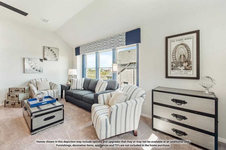 Furnished interior view inside a new home in Abe's Landing, Granbury (Image 26). Furnished interior view inside a new home in Abe's Landing, Granbury (Image 26).