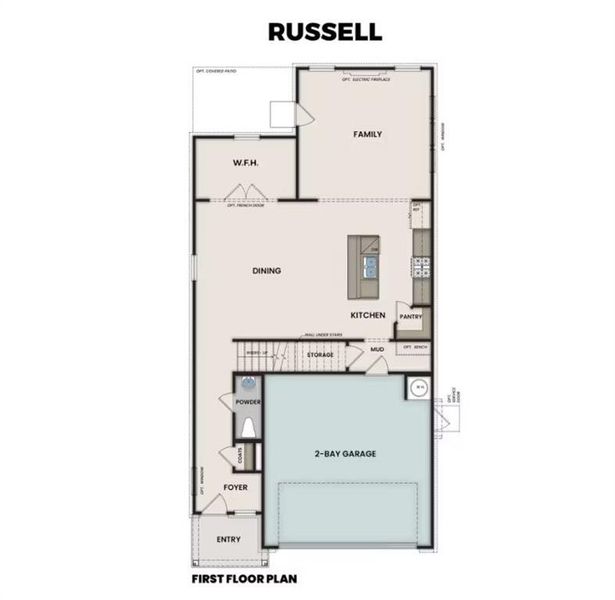 2D floor plan layout of this home in Cedar Farms, Winder, GA (Image 3).