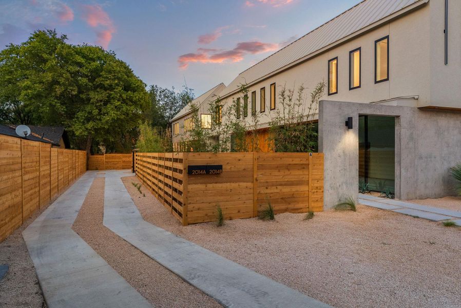 Exterior details and patio area of a home in , Austin (Image 30). Exterior details and patio area of a home in , Austin (Image 30).