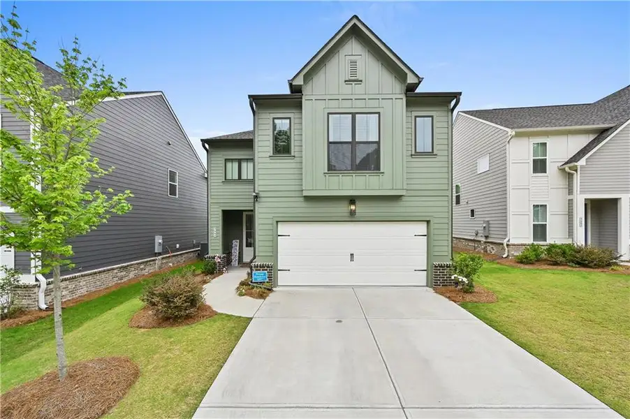 Front exterior of a new home in , Buford, GA, highlighting curb appeal (Image 2). Front exterior of a new home in , Buford, GA, highlighting curb appeal (Image 2).