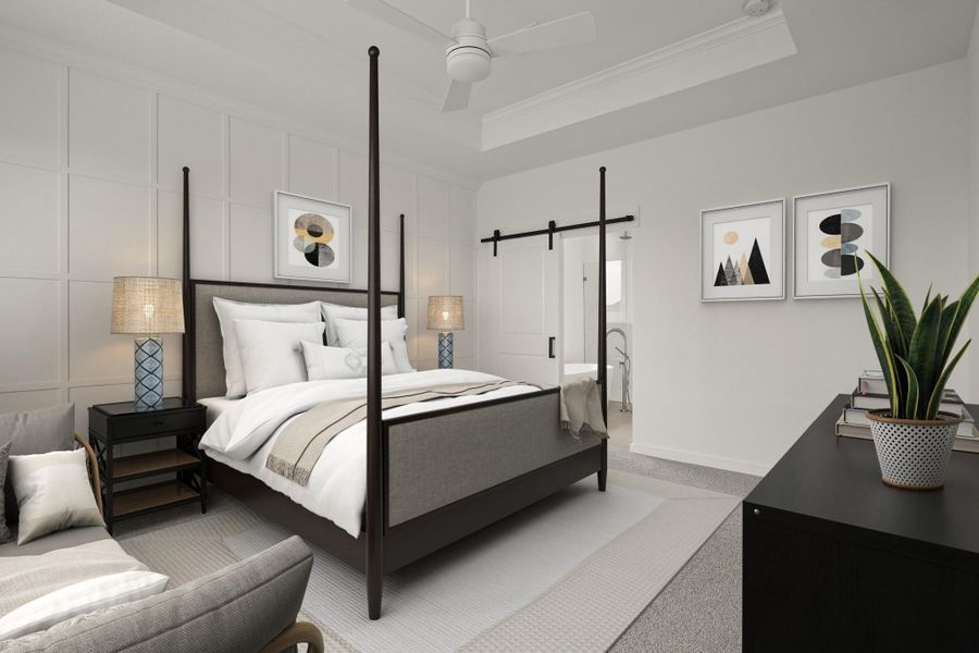 Spacious primary suite (*Photo not of actual home and used for illustration purposes only.)