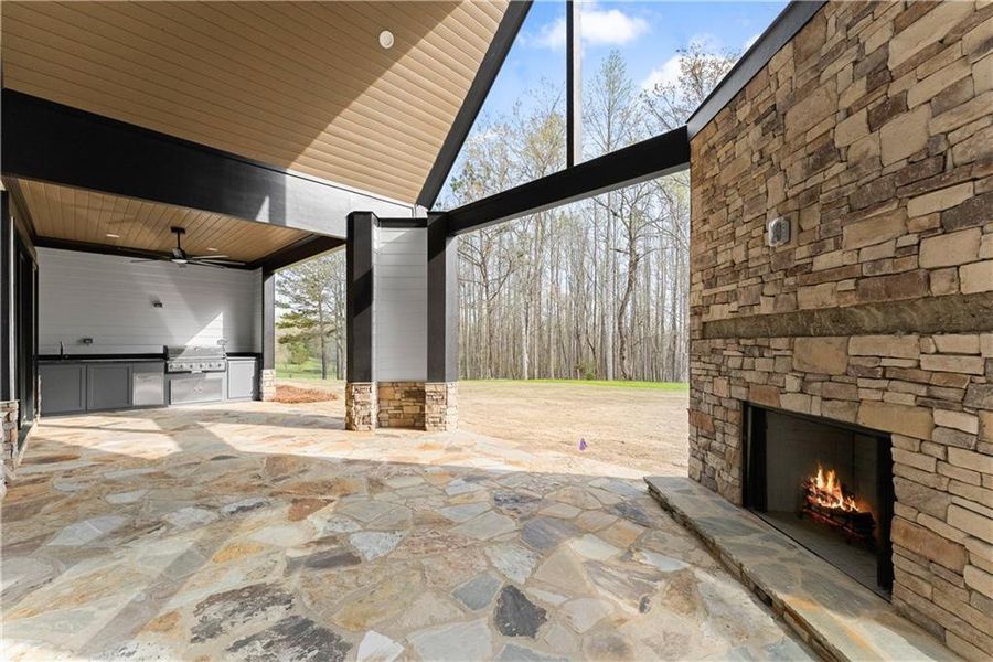 Exterior details and patio area of a home in , Ball Ground (Image 3).