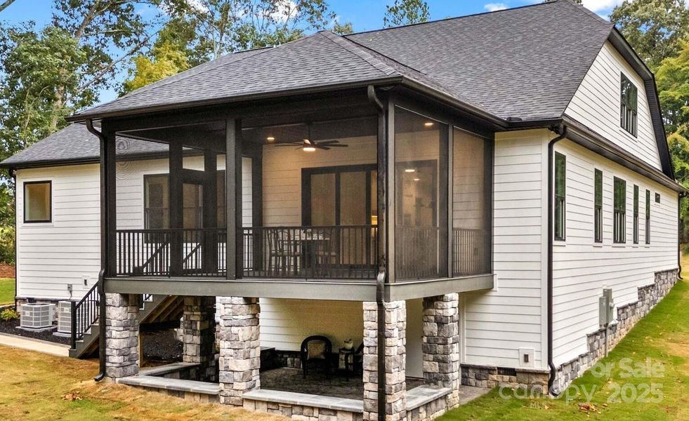 Two Patios on the back of home. Both patios are covered.
