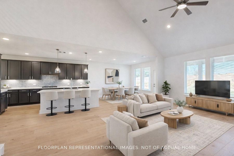 Furnished interior view inside a new home in Sorella, Tomball (Image 7). Furnished interior view inside a new home in Sorella, Tomball (Image 7).