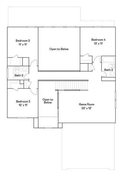 2D floor plan layout of this home in The Preserve at Rosenberg, Rosenberg, TX (Image 5).