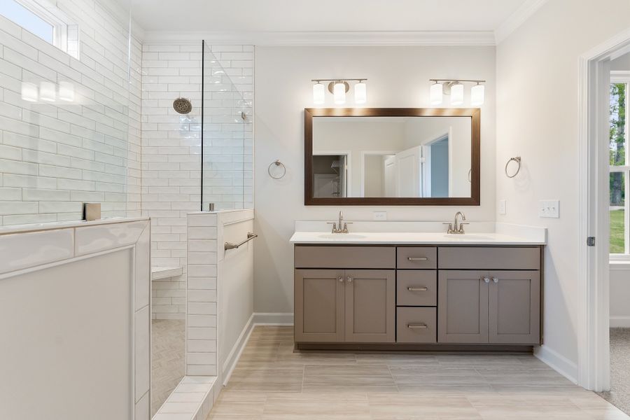 Furnished interior view inside a new home in Landing at Pine Lake, Anderson (Image 14).