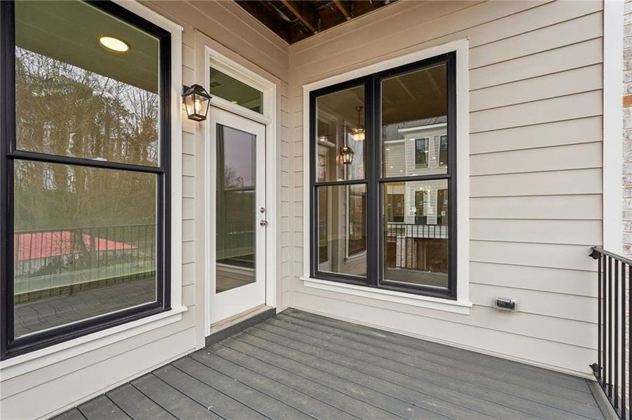 Exterior details and patio area of a home in Byers Park, Alpharetta (Image 26).
