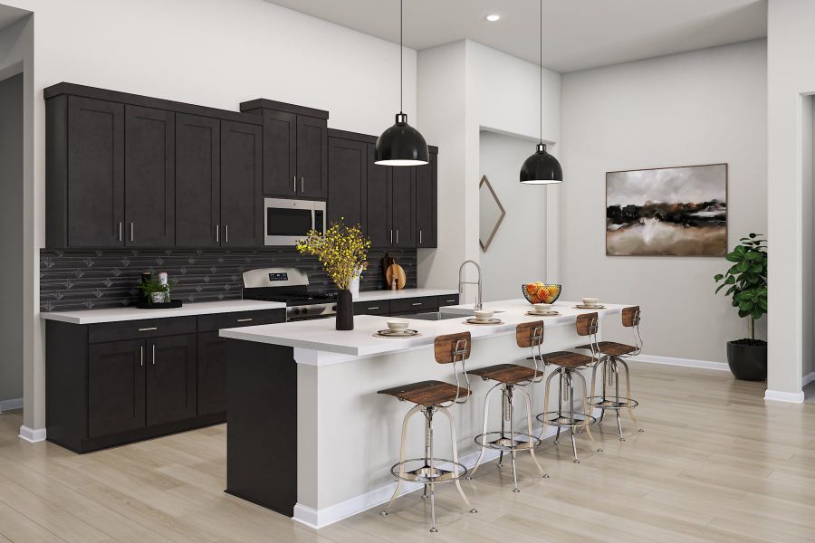 Furnished interior view inside a new home in Lariat, Liberty Hill (Image 7).