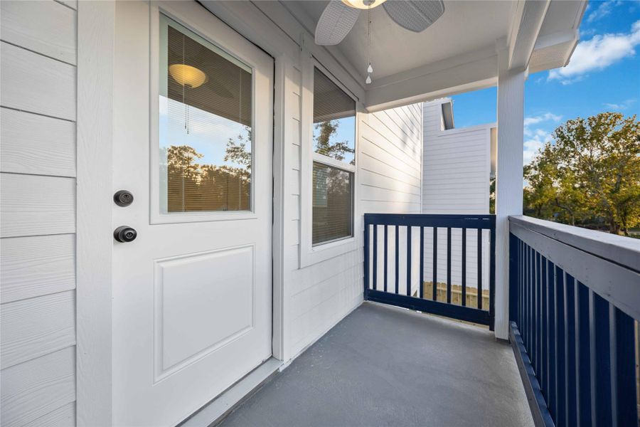 Aprox. 40 sq ft Balcony of the primary bedroom.