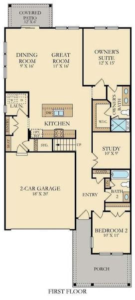 2D floor plan layout of this home in Carnes Crossroads, Summerville, SC (Image 3).