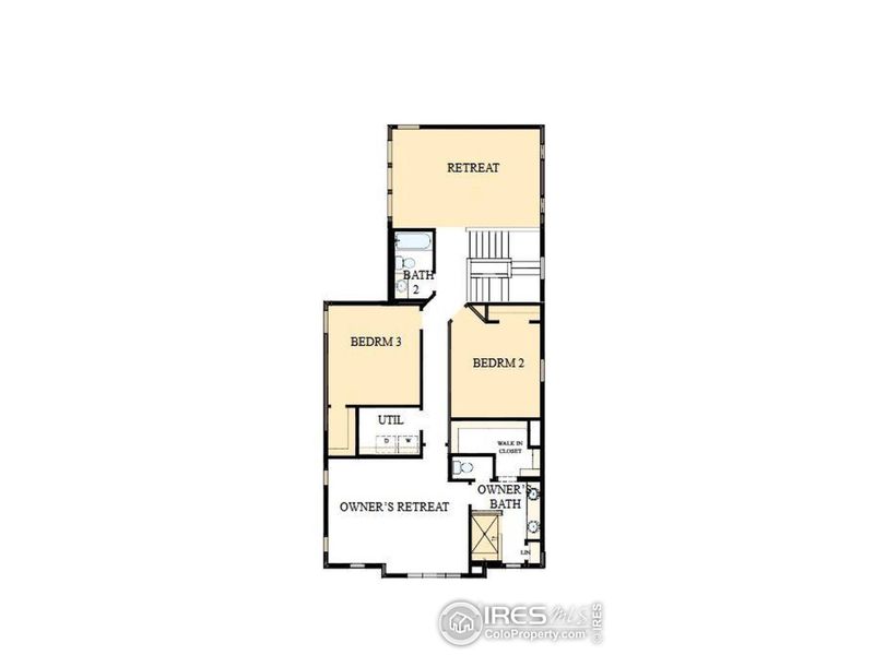 2D floor plan layout of this home in Kinston Cottage, Loveland, CO (Image 4).