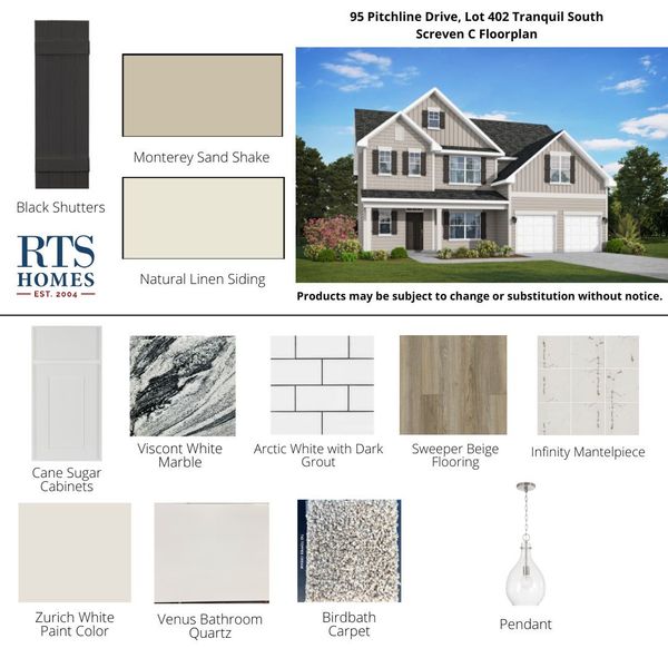 2D floor plan layout of this home in Tranquil South, Hinesville, GA (Image 4). 2D floor plan layout of this home in Tranquil South, Hinesville, GA (Image 4).
