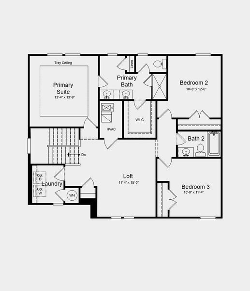 2D floor plan layout for the Camellia by Taylor Morrison in Weatherfield, Buford, GA (Image 4). 2D floor plan layout for the Camellia by Taylor Morrison in Weatherfield, Buford, GA (Image 4).
