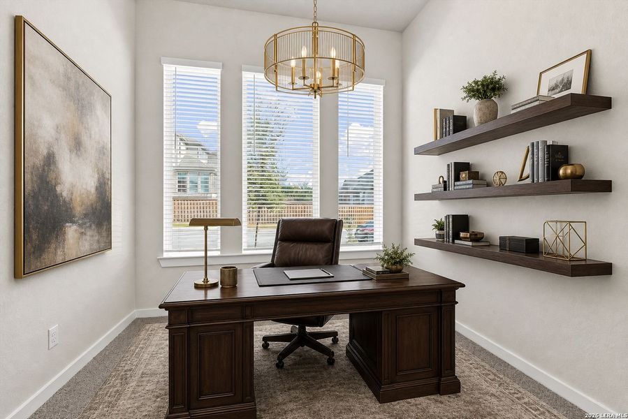 Furnished interior view inside a new home in Windsong, Boerne (Image 9).
