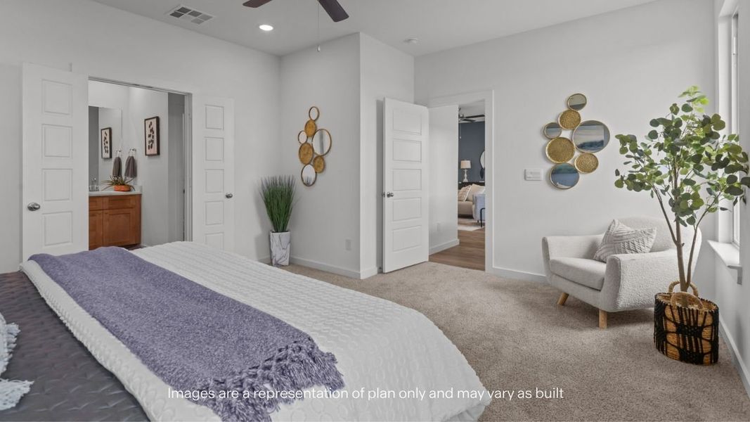 Furnished interior view inside a new home in Westmont, Lubbock (Image 20).
