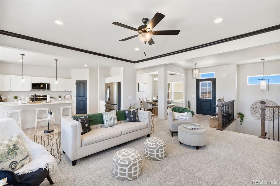 Furnished interior view inside a new home in , Colorado Springs (Image 10).