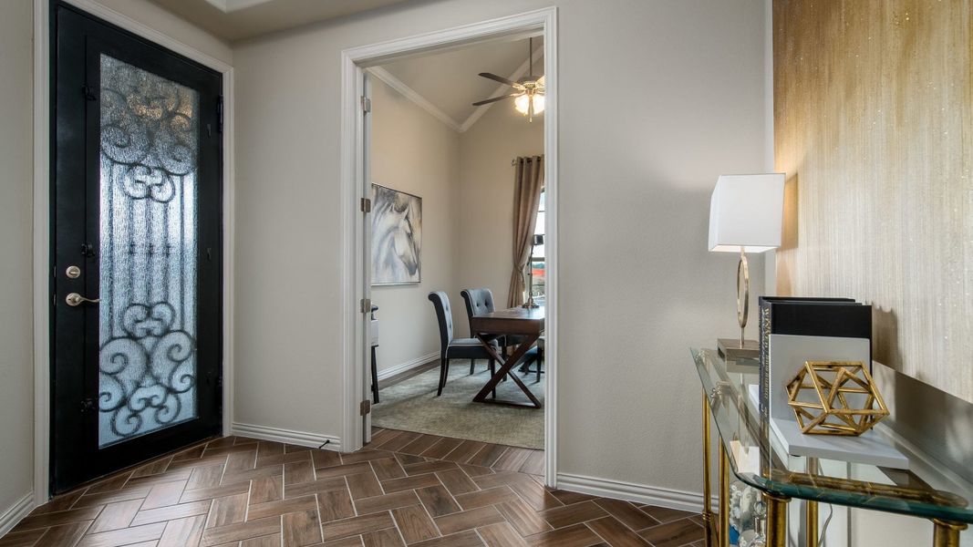 Representative furnished interior of a home built from the Verona by Epcon Communities in Ladera at Tavolo Park, Fort Worth (Image 9).