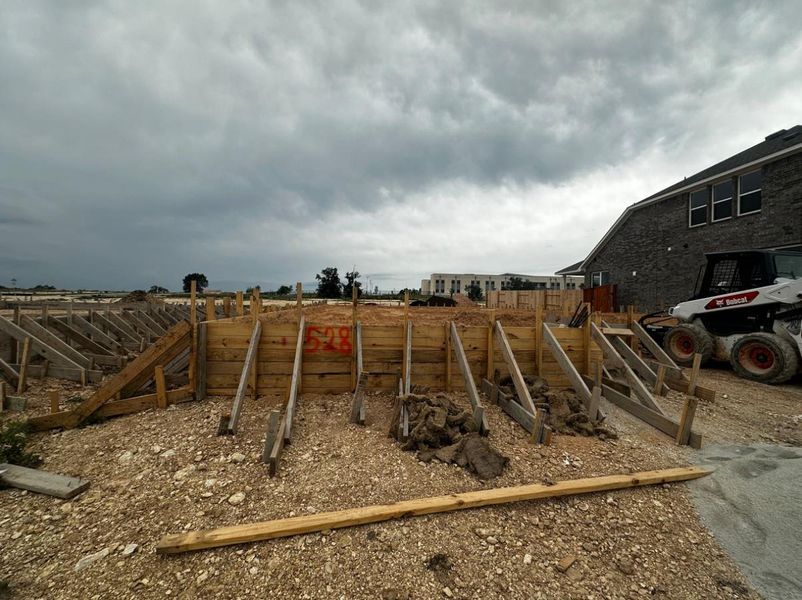 In-progress construction of a new home in Berry Creek Highlands, Georgetown, TX (Image 4).