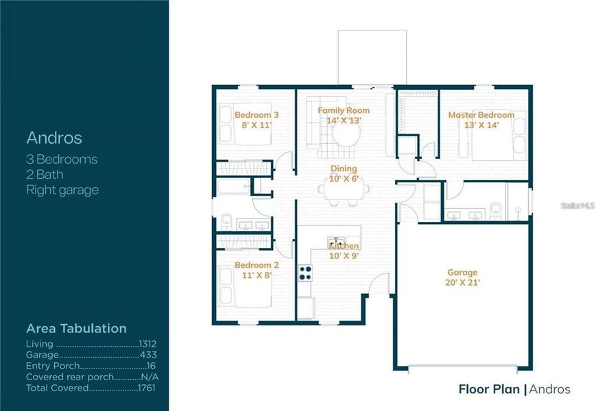 2D floor plan layout of this home in , Ocala, FL (Image 2). 2D floor plan layout of this home in , Ocala, FL (Image 2).