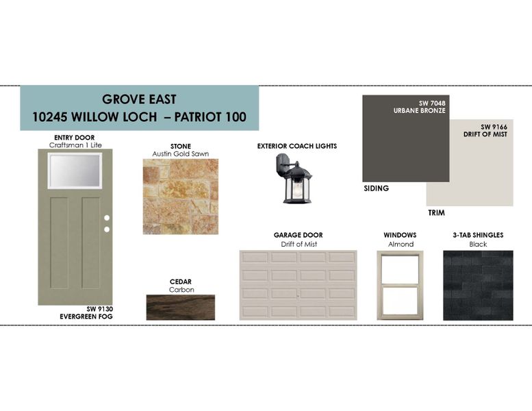 Sample of building materials used in homes in Grove East, Temple (Image 2). Sample of building materials used in homes in Grove East, Temple (Image 2).