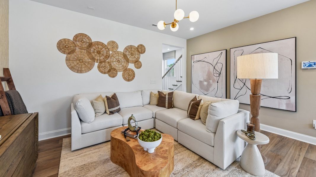 The Rochester Plan by DRB Homes in Odell Park, Charlotte NC - Living
