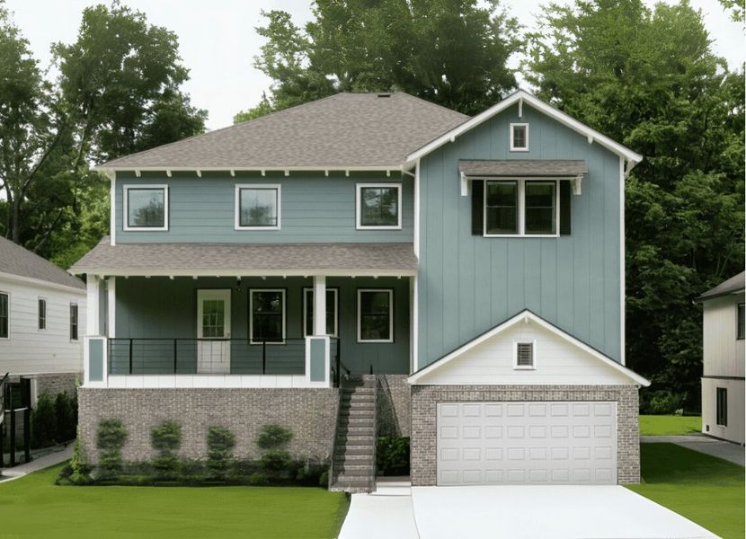Representative exterior photo of a completed home built from the Aspen by Saratoga Homes in Townsen Landing, Humble, TX (Image 1).
