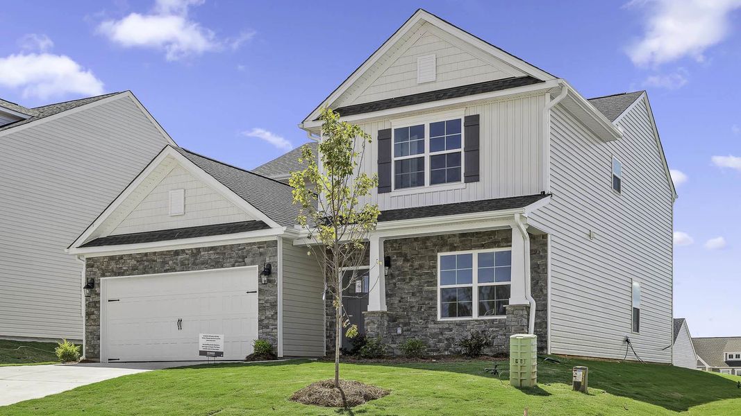 Front exterior of a new home in Middleton, Greensboro, NC, highlighting curb appeal (Image 2).