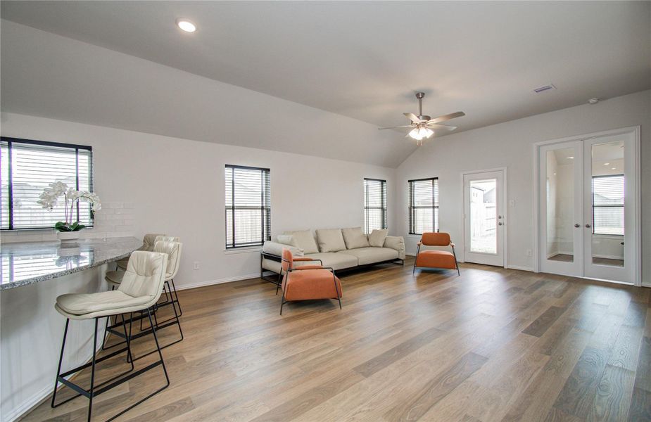 Furnished interior view inside a new home in Sunterra, Katy (Image 6).