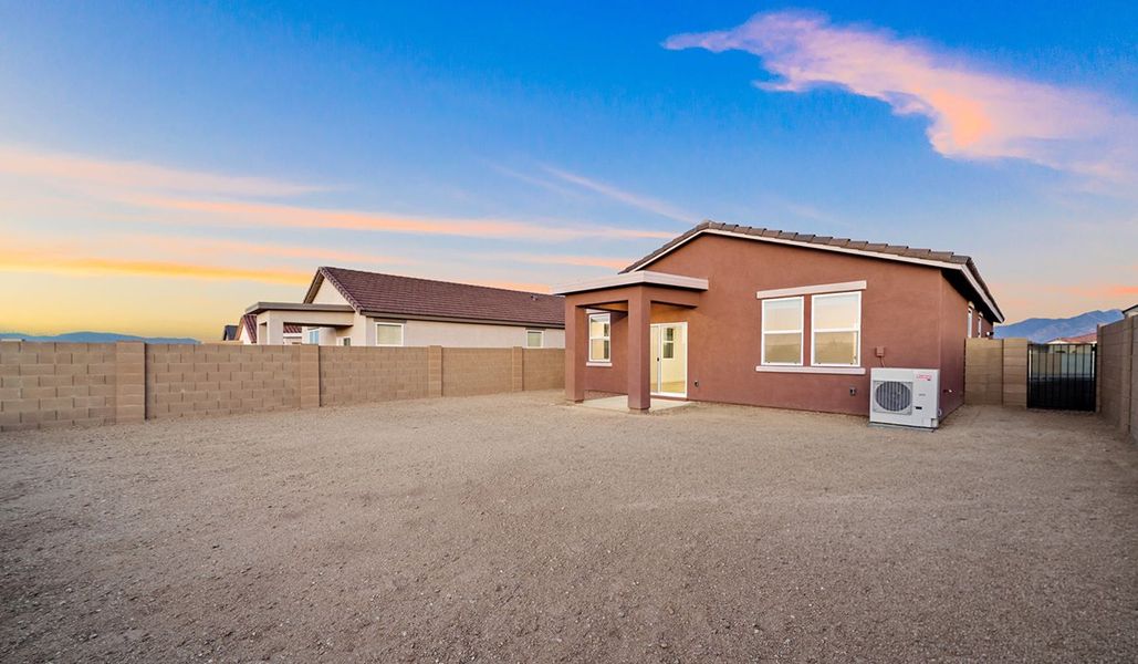 Exterior details and patio area of a home in Entrada Del Toro at Rancho Sahuarita, Sahuarita (Image 17).