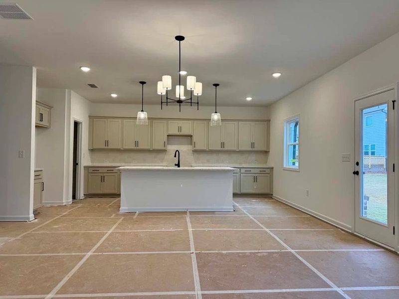 Kitchen featuring Artisan Collection Finishes Construction Progress Kitchen featuring Artisan Collection Finishes Construction Progress