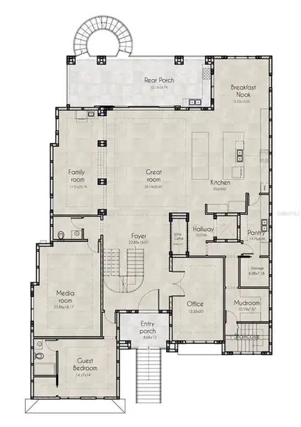 2D floor plan layout of this home in , Tampa, FL (Image 3).