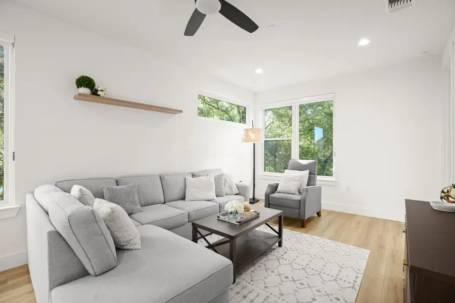 Upstairs you will find a luminous bonus living area along with three secondary bedrooms and two full bathrooms. Upstairs you will find a luminous bonus living area along with three secondary bedrooms and two full bathrooms.